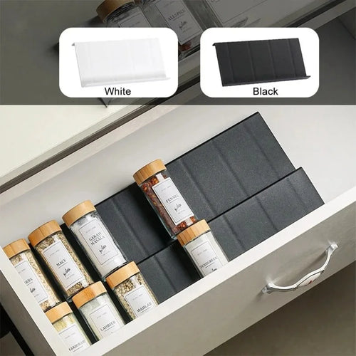 Rangement Épices Tiroir Extensible 4 Niveaux - Organisateur Cuisine