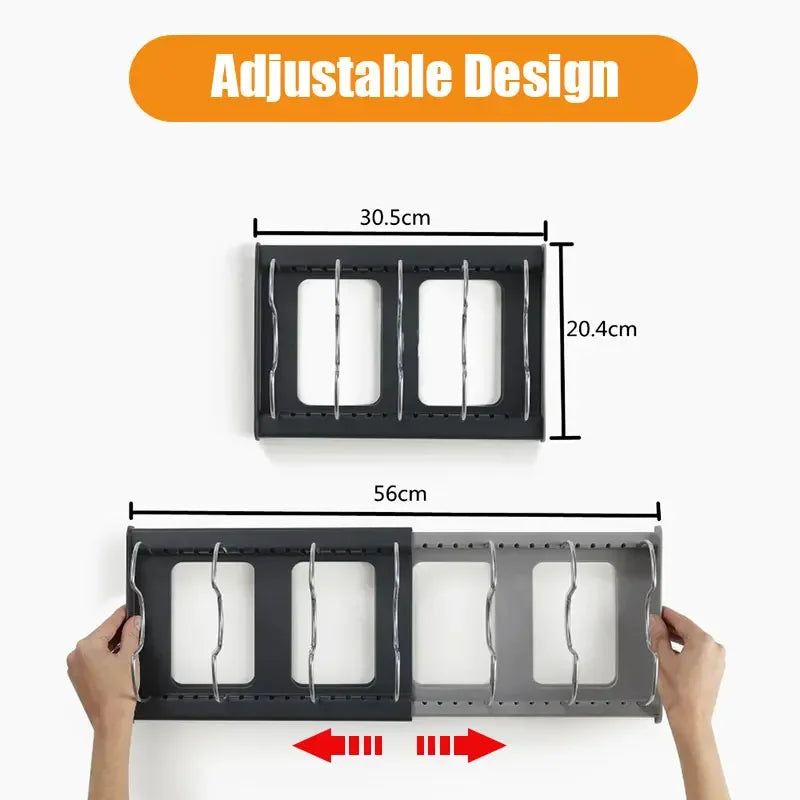 Organisateur Placard Cuisine Extensible - Rangement Ustensiles Acier