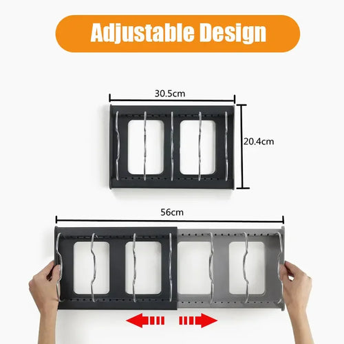Organisateur Placard Cuisine Extensible - Rangement Ustensiles Acier